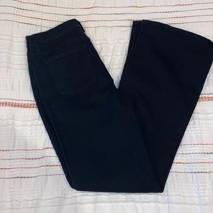 High Rise Black bells with slit